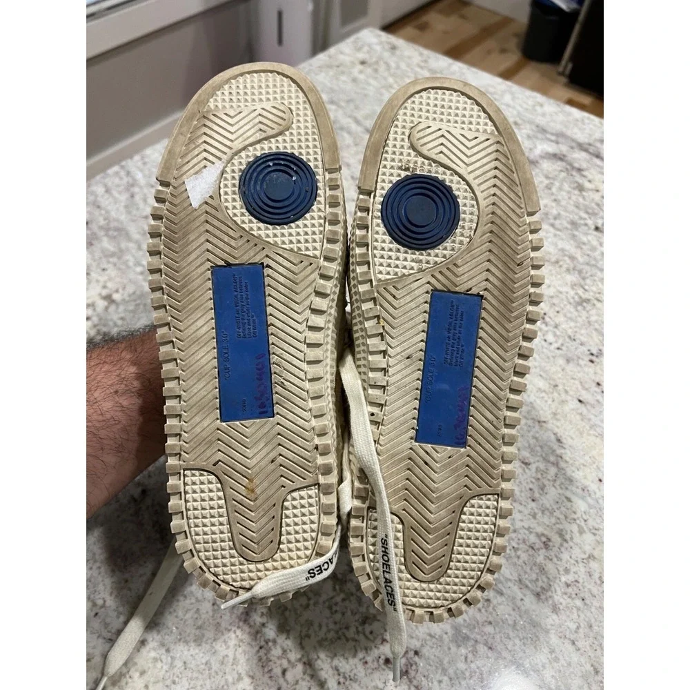 Off-White‎ Off-Court 3.0 High Top Sneakers Cream Canvas Mens 7 Womens 9 EU 40